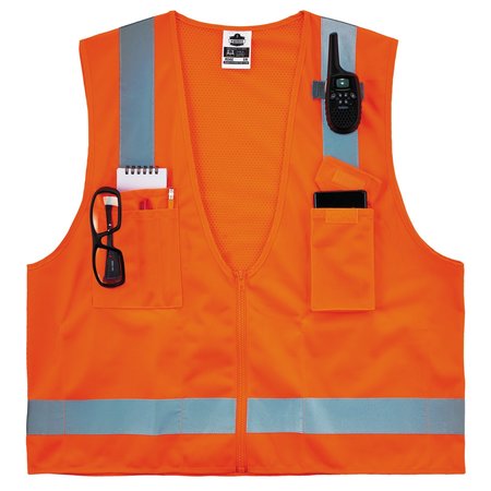 Glowear By Ergodyne XS Orange Economy Surveyors Vest Class 2 - Single Size 8249Z-S